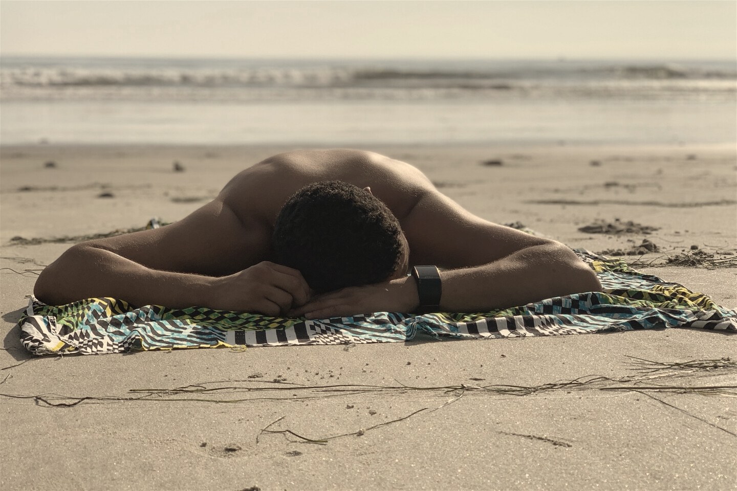 A quiet moment on the beach near the ranch